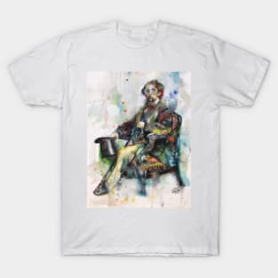 CHARLES DICKENS - watercolor portrait .8 T-Shirt